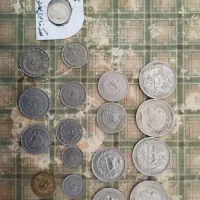 ۴۰ عدد سکه آنتیک کلکسیونی شاهی و خارجی