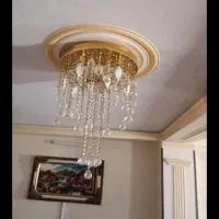 دو عدد لوستر کوچک و بزرگ بدون لامپ