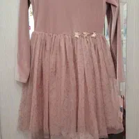 پیراهن مخمل و تور دخترانه