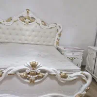 تخت خواب تمام چوب با تشک ترک