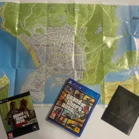 جی تی ای ۵ GTA V جی تی ای وی Ps4 با نقشه و دفترچه