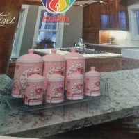 بانکه قندوشکر صورتی و استیل