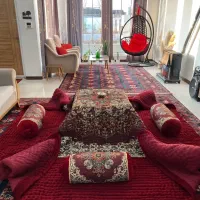 لحاف کرسی مدل سپیدار 4 در 4 سنتی کامل دست دوز