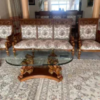 فروش مبل ۷نفره با میزناهارخوری۱۰نفره سلطنتی نو