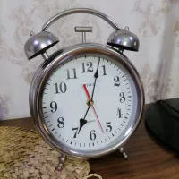 ساعت گرد رومیزی تمام استیل