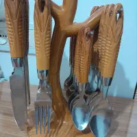 سرویس قاشق و چنگال درختی و نمکدان درختی