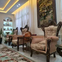 مبلمان استیل چوب گردو|مبلمان خانگی و میز عسلی|ابریشم, |دیوار