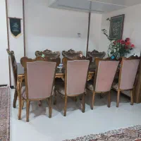 مبل استیل ۹ نفره به همراه میزناهارخوری ۸ نفره|مبلمان خانگی و میز عسلی|تهران, امجدیه (خاقانی)|دیوار
