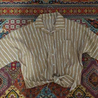 شومیز راه راه گره ای