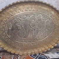 سینی برنجی بزرگ قدیمی