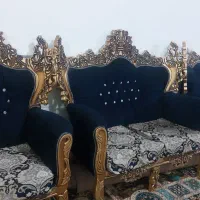 مبل سلطنتی شیک خوشرنگ در حد نو۷نفره|مبلمان خانگی و میز عسلی|مشهد, شهرک شهید باهنر|دیوار