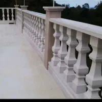 نرده سنگی صراحی دور باغچه  وایوان