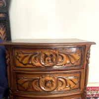 تخت خواب آهنی محکم و پاتختی|تخت و سرویس خواب|مرند, |دیوار