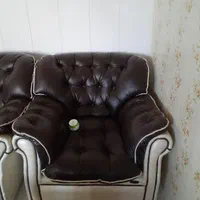 مبل چرم ۷ نفره باجلو مبلی و روکش