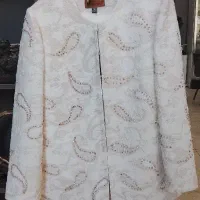 مانتو شلوار مجلسی سفید