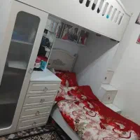 تخت دو طبقه قیمت چوب وکیوم اصل|تخت و سرویس خواب|شوش, |دیوار