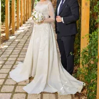 لباس عروس دو دامنه اروپایی