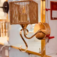 لوستر رافیا اقتصادی|لوستر و چراغ آویز|شیراز, گلکوب|دیوار