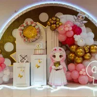 فرشته جشن قرآن دیزاین دکور جشن تکلیف بادکنک آرایی
