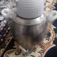 سماور رو گازی با قوریش