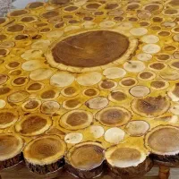 میز ناهار خوری روستیک چوب گردو