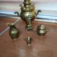 سرویس سماور ذغالی برنجی