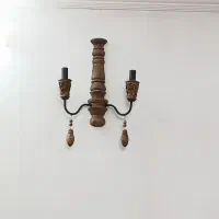 ۲ عدد دیوار کوب چوبی|لوستر و چراغ آویز|مشهد, دوست آباد|دیوار