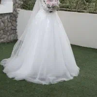 لباس عروس و تور سر عربی