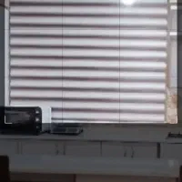 پرده زبرا کرم وقهوه ای