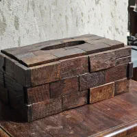 جای دستمال کاغذی چوبی