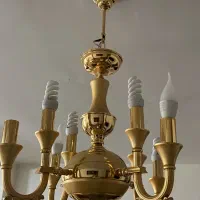 لوستر با روکش‌اب طلا ۸ شاخه