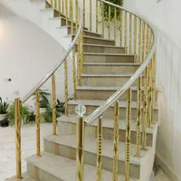 نرده و حفاظ استیل پله گرد