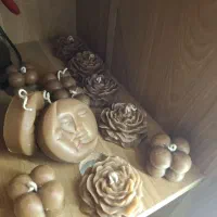 شمع دست ساز دو رنگ قهوه ای و بنفش|صنایع دستی و سایر لوازم تزئینی|تهران, شهرک ابوذر|دیوار