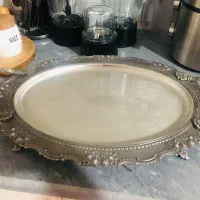 سینی پذیرایی جنس برنج و آهنی نو /تابه رژیمی چدن|ظروف سرو و پذیرایی|الشتر, |دیوار