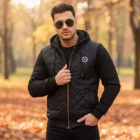 کاپشن پاییزه کلاه دار