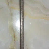 تبرزین درویشی با دسته تسبیح قدیمی انتیک|کلکسیون اشیاء عتیقه|یزد, |دیوار