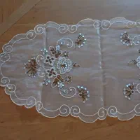 دو عدد رومیزی ملیله دوزی