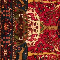 قالی دست بافت منظره طبیعت|فرش|نهاوند, |دیوار