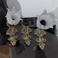 دیوار کوب برنز اصل و عتیقه 3 عدد