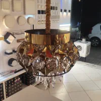 لوستر کریستال لیزری استیل|لوستر و چراغ آویز|مشهد, سناباد|دیوار