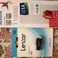 پاور باک adata T10000 وفلش 16گیگ lexar