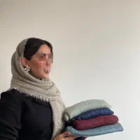 شال کشمیر پولکی چهار طرف ریش