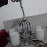لوستر ۶ شاخه استیل،کاملا نو و استفاده نشده