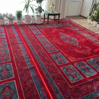 فرش 1200 شانه با نقشه کتیبه لاکی سبز تهران