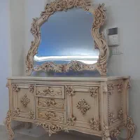 آینه و کنسول چوبی