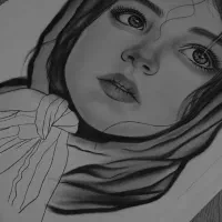 کادو هدیه تولد طراحی چهره سیاه قلم