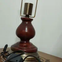 چراغ رومیزی آباژور لوستر چوبی با فلزی|چراغ خواب و آباژور|تبریز, |دیوار