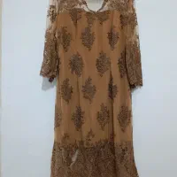 پیراهن  تنگ گیپور بغل زیپ سایز ۴۲