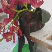 گلدان  بامبو  و دکوری و پروانه دیواری