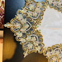 سه مدل رانر تماما سنگ دوزی و ملیله دوزی|پرده، رانر، رومیزی|پاکدشت, پاکدشت (مامازند)|دیوار